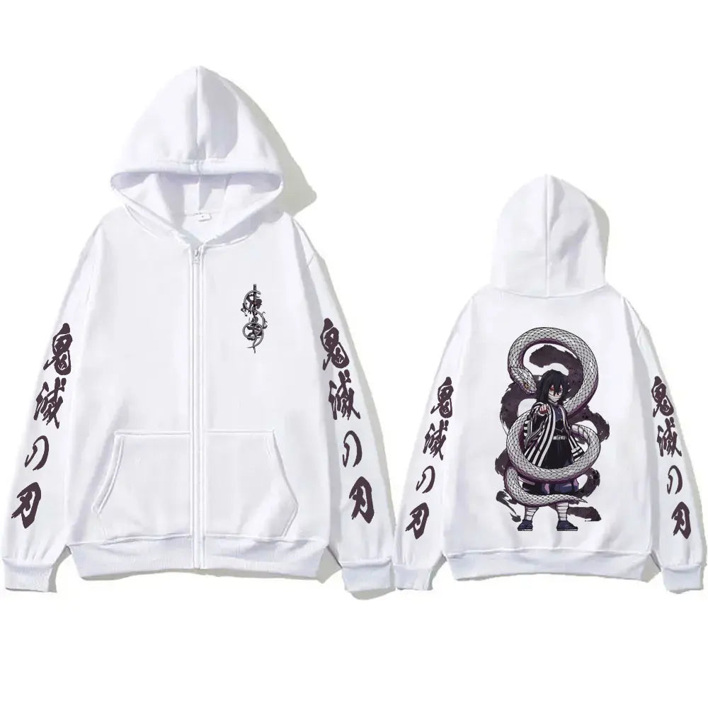 Obanai Iguro Serpent Hashira Zip-Up Hoodie