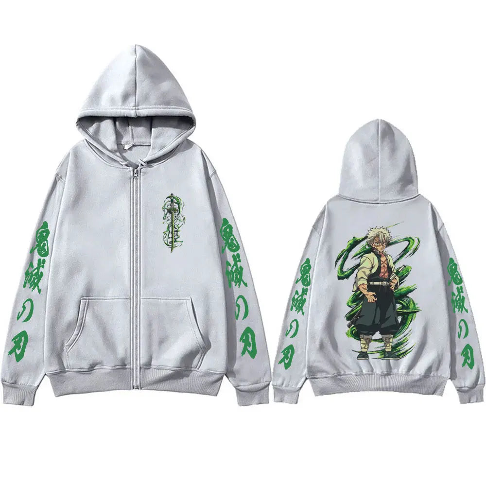 Sanemi Shinazugawa Wind Hashira Zip-Up Hoodie
