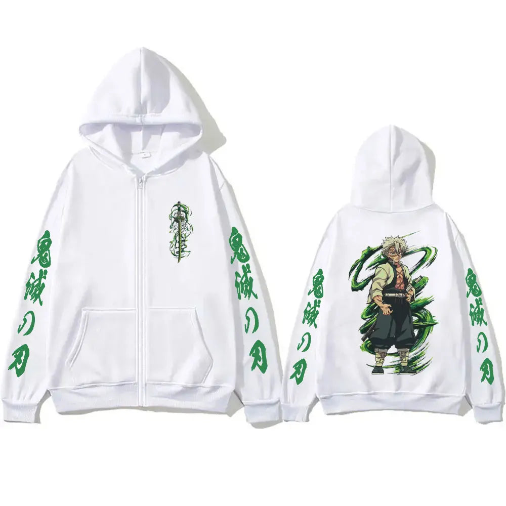 Sanemi Shinazugawa Wind Hashira Zip-Up Hoodie