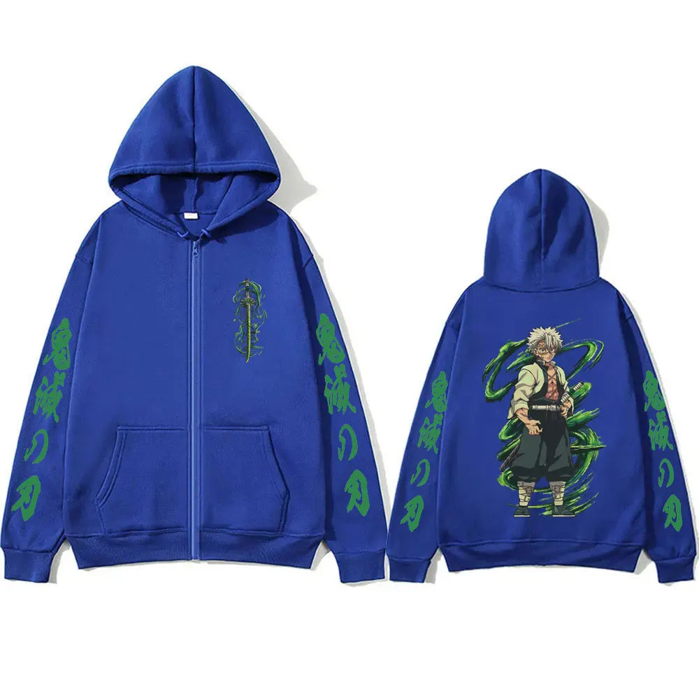 Sanemi Shinazugawa Wind Hashira Zip-Up Hoodie