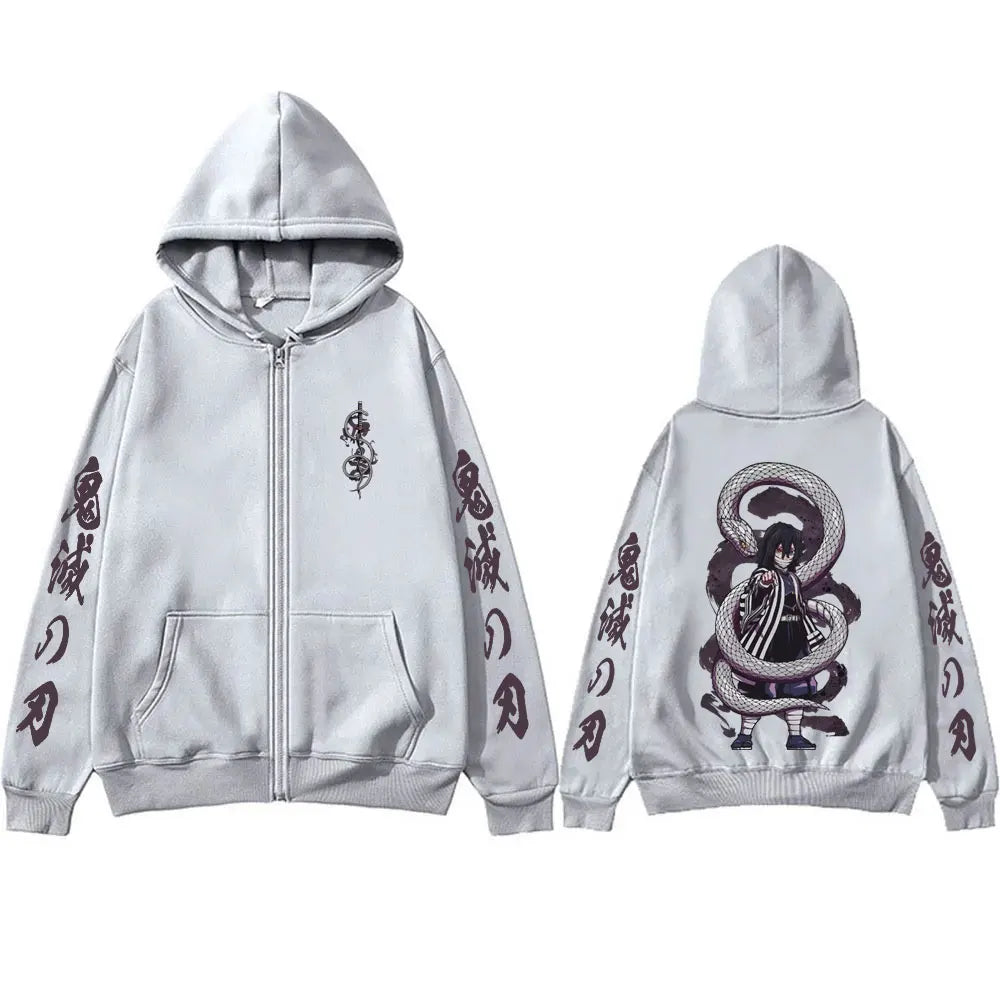 Obanai Iguro Serpent Hashira Zip-Up Hoodie