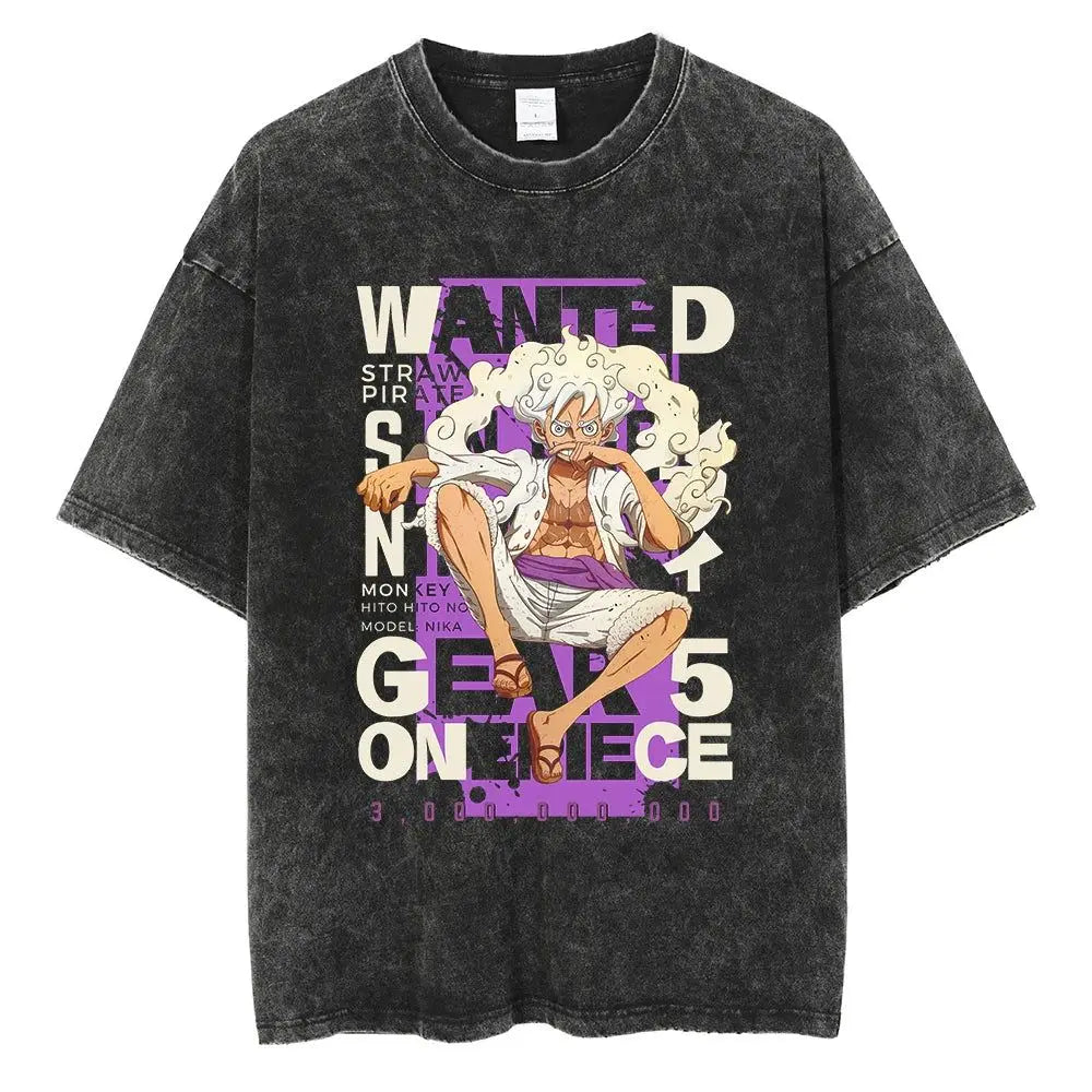 Wanted Luffy in Gear 5 T-shirt