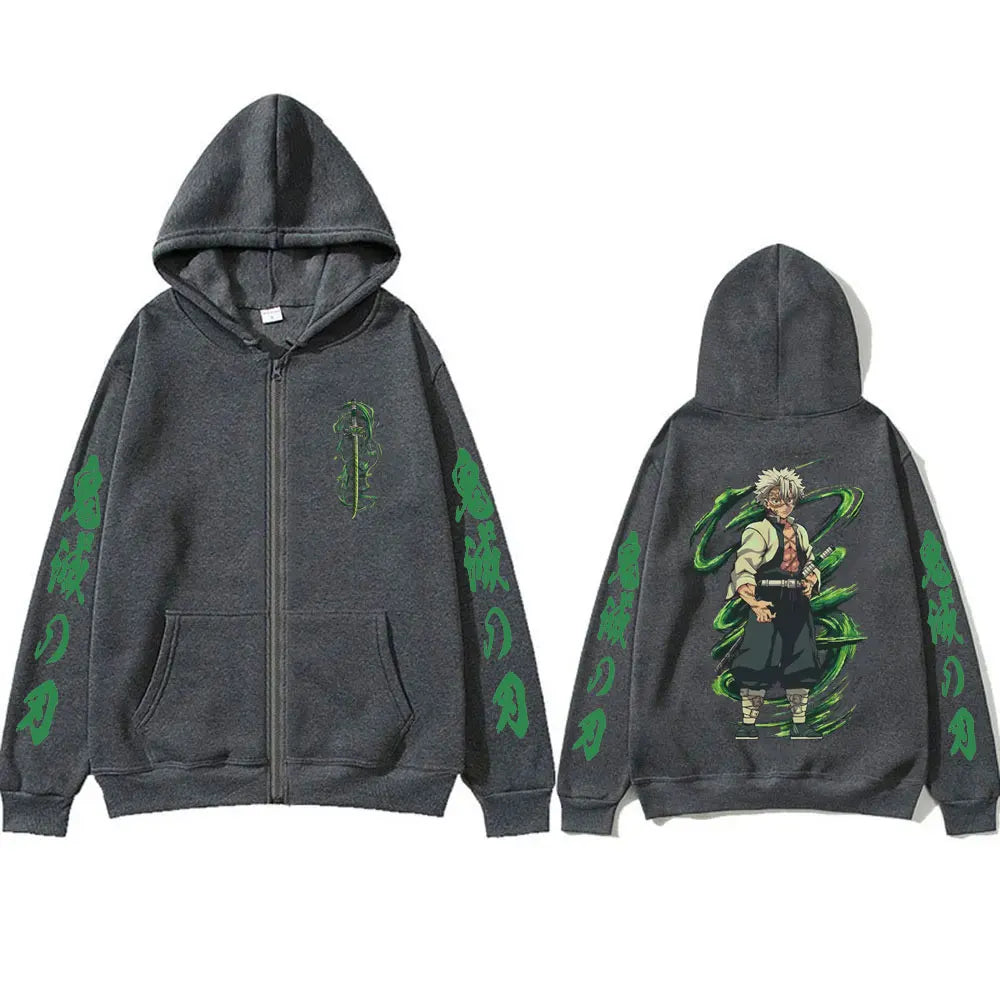 Sanemi Shinazugawa Wind Hashira Zip-Up Hoodie
