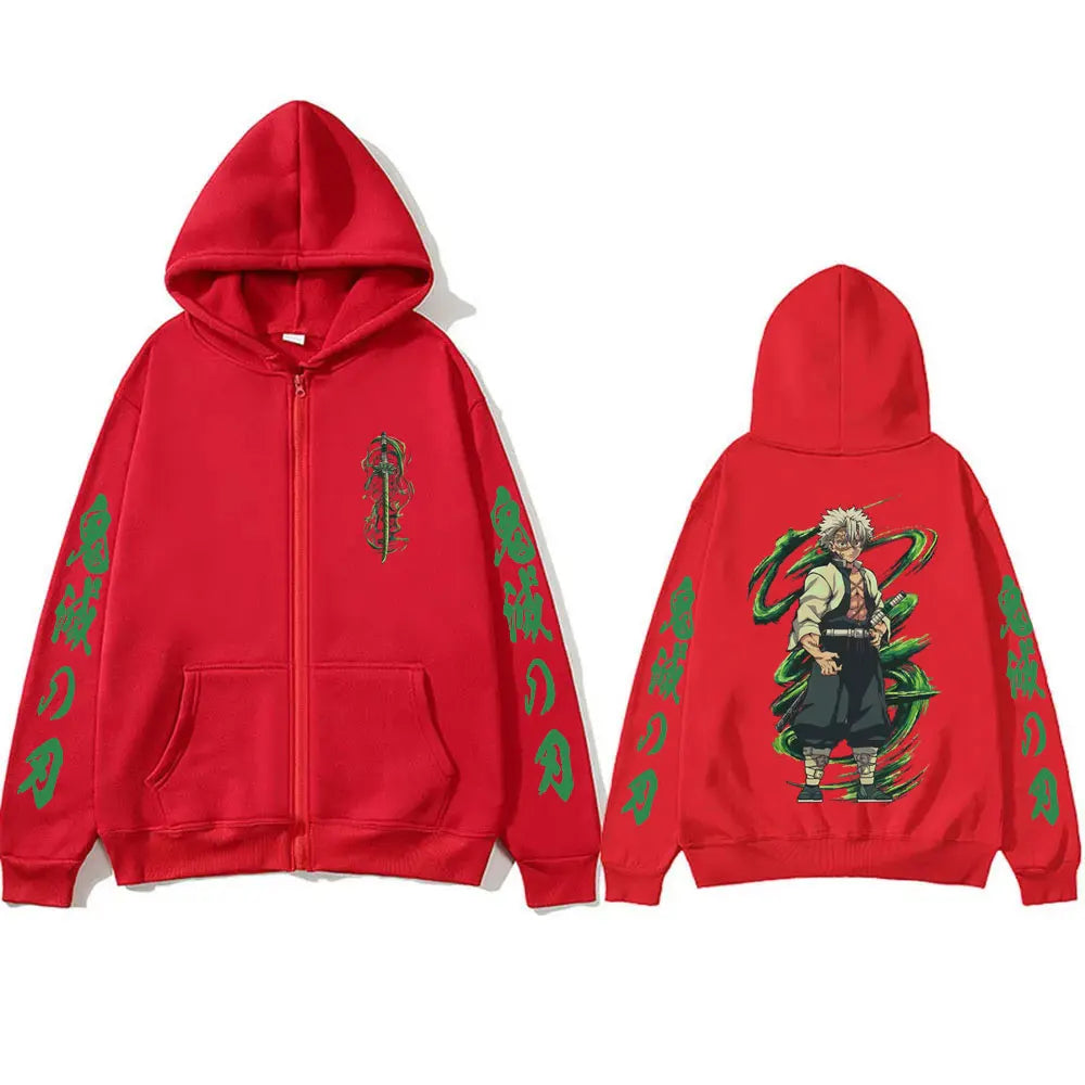 Sanemi Shinazugawa Wind Hashira Zip-Up Hoodie