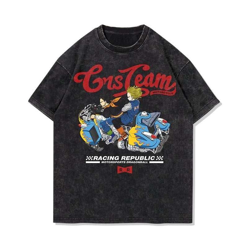 Android 17 & 18 Biker Graphic T-shirt