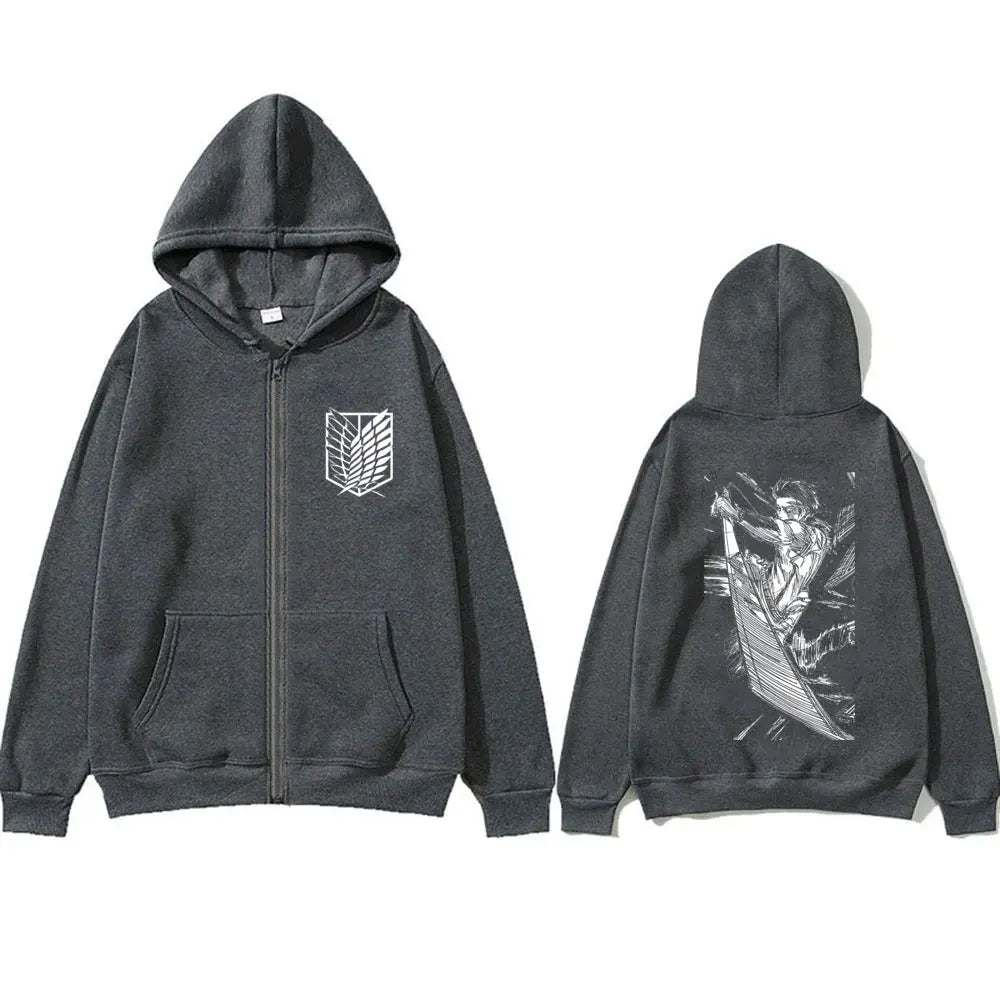 Legendary Levi Ackerman Zip-Up Hoodie